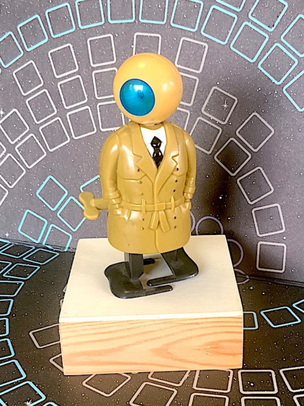 Vintage walking private eye toy